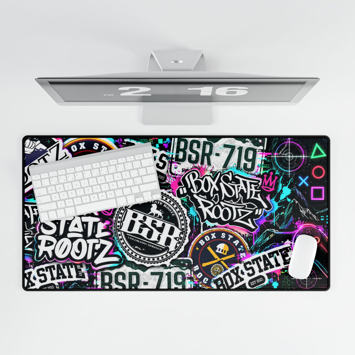 Box State Gaming Desk Mat
