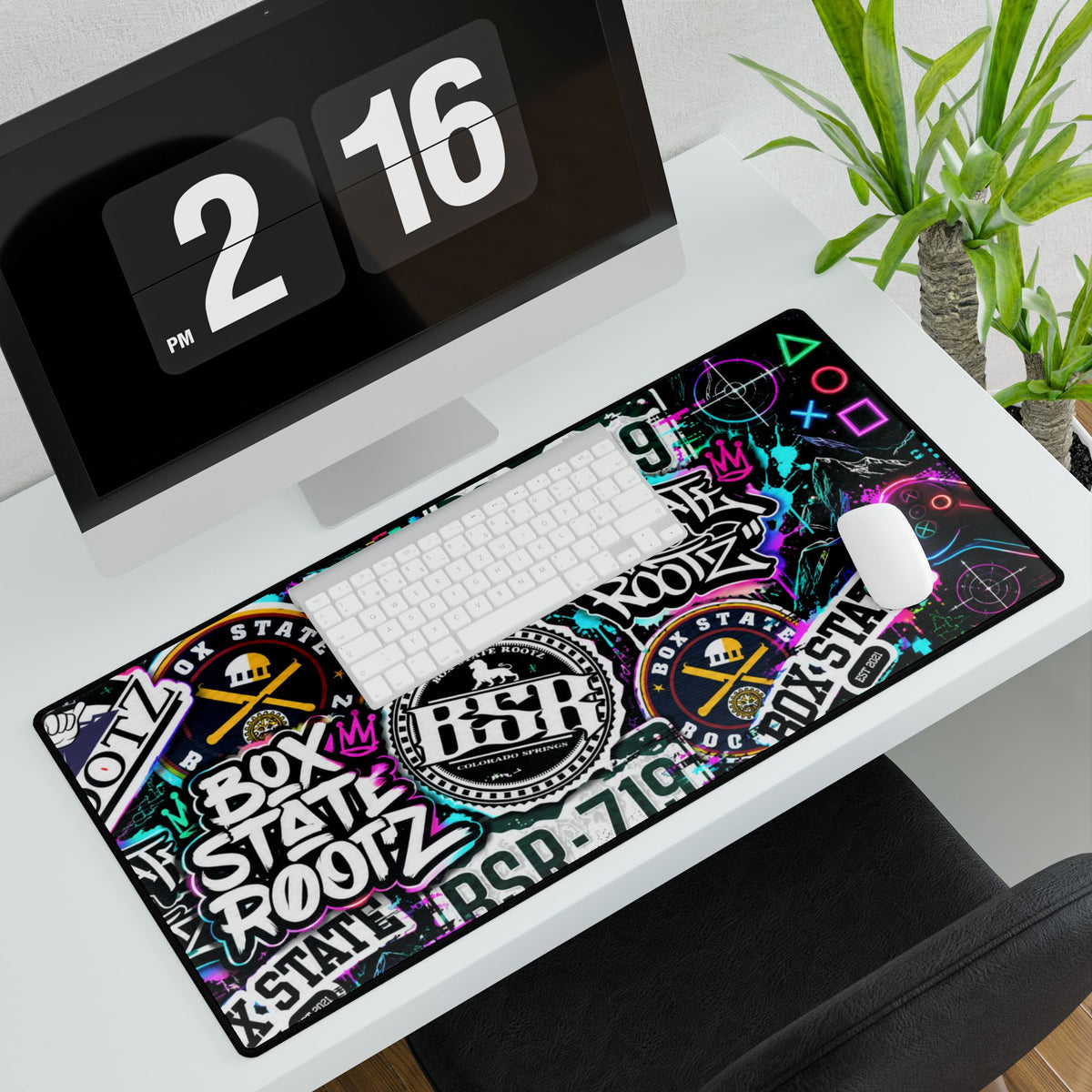 Box State Gaming Desk Mat